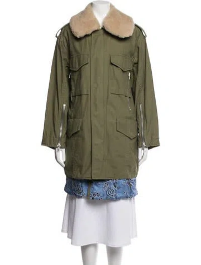 Pre-owned 3.1 Phillip Lim Silk Parka In Green