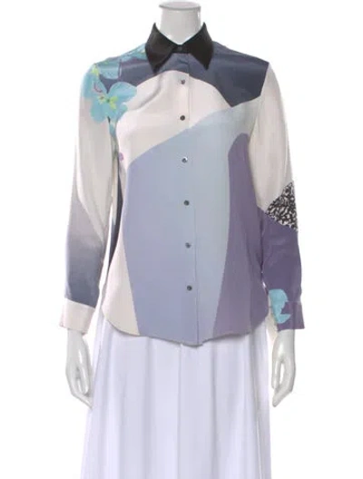 Pre-owned 3.1 Phillip Lim Silk Patterned Blouse In Neutral
