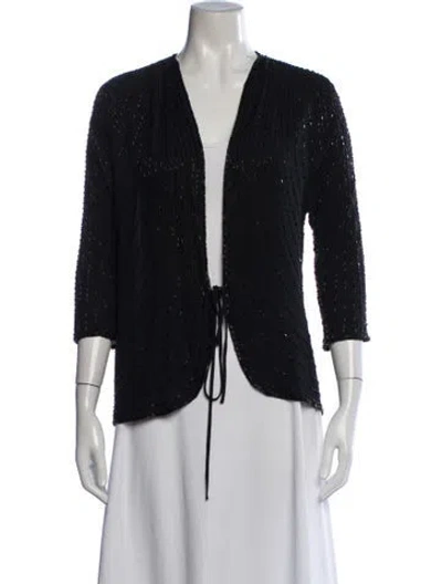Pre-owned 3.1 Phillip Lim Silk Patterned Evening Jacket In Black/blue