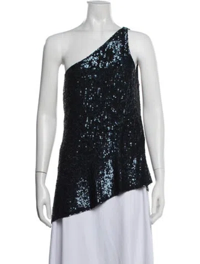 Pre-owned 3.1 Phillip Lim Silk Patterned Top In Blue