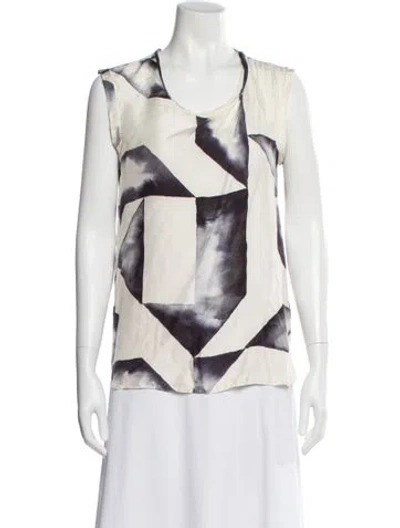 Pre-owned 3.1 Phillip Lim Silk Patterned Top In Neutral