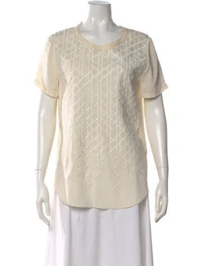 Pre-owned 3.1 Phillip Lim Silk Patterned Top In Neutral