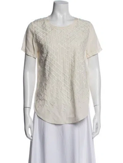 Pre-owned 3.1 Phillip Lim Silk Patterned Top In Neutrals