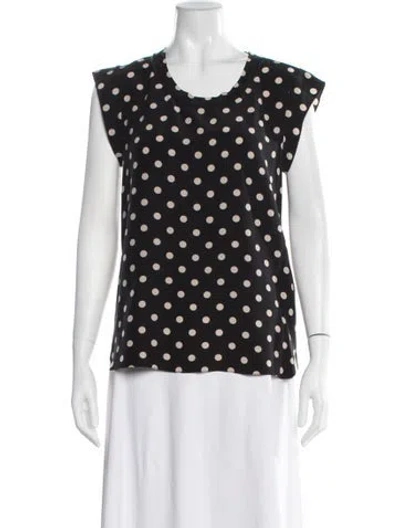 Pre-owned 3.1 Phillip Lim Silk Polka Dot Print Top In Black