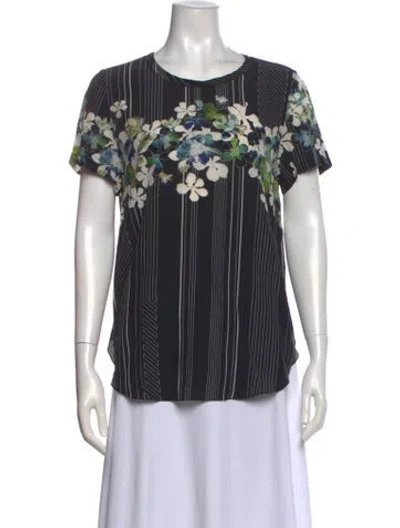Pre-owned 3.1 Phillip Lim Silk Printed Blouse In Black