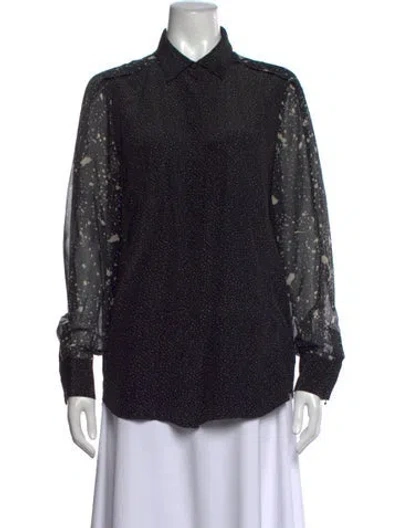 Pre-owned 3.1 Phillip Lim Silk Printed Blouse In Black