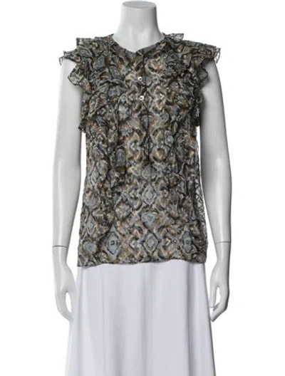 Pre-owned 3.1 Phillip Lim Silk Printed Blouse In Multi