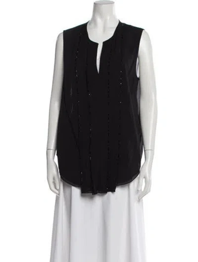 Pre-owned 3.1 Phillip Lim Silk Printed Top In Black