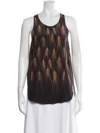 Pre-owned 3.1 Phillip Lim Silk Printed Top In Brown