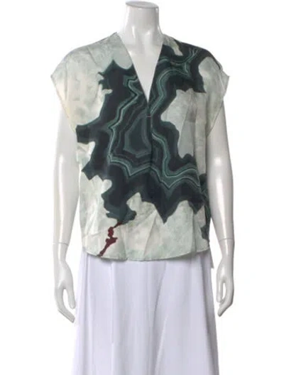 Pre-owned 3.1 Phillip Lim Silk Printed Top In Neutral