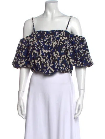 Pre-owned 3.1 Phillip Lim Silk Printed Top In Neutral