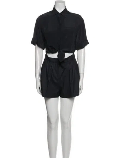 Pre-owned 3.1 Phillip Lim Silk Romper In Black
