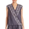 3.1 Phillip Lim Silk Scarf Printed Top In Navy In Blue