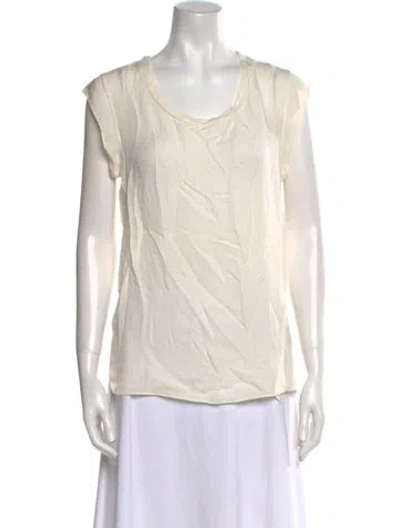 Pre-owned 3.1 Phillip Lim Silk Scoop Neck Blouse In Neutral