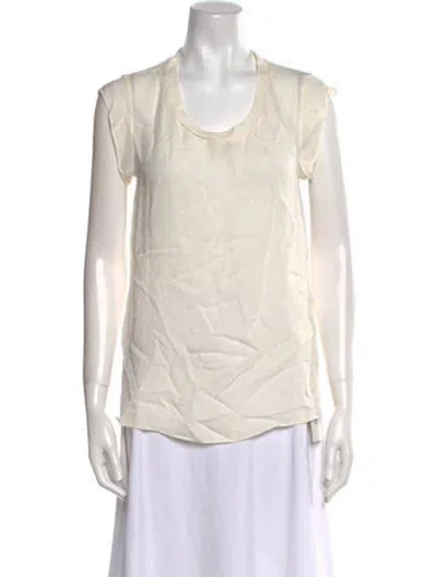 Pre-owned 3.1 Phillip Lim Silk Scoop Neck Blouse In Neutral