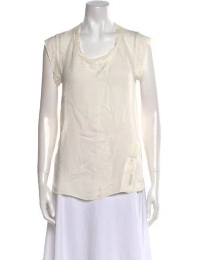 Pre-owned 3.1 Phillip Lim Silk Scoop Neck Blouse In Neutral