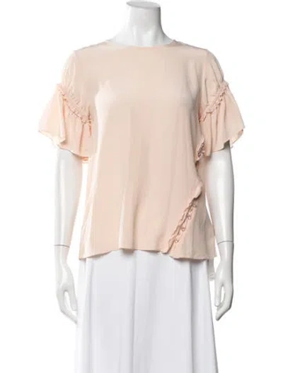 Pre-owned 3.1 Phillip Lim Silk Scoop Neck Blouse In Neutrals