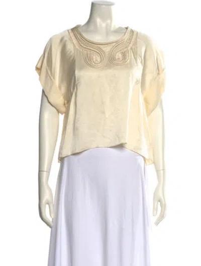 Pre-owned 3.1 Phillip Lim Silk Scoop Neck Crop Top