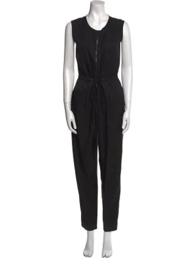 Pre-owned 3.1 Phillip Lim Silk Scoop Neck Jumpsuit In Black
