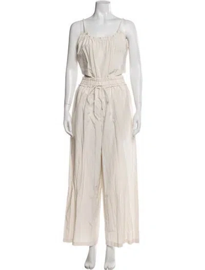 Pre-owned 3.1 Phillip Lim Silk Scoop Neck Jumpsuit In Neutral