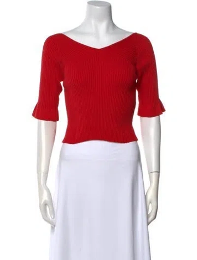 Pre-owned 3.1 Phillip Lim Silk Scoop Neck Sweater In Orange