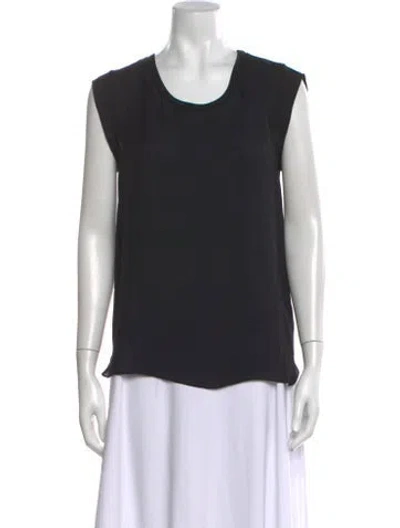 Pre-owned 3.1 Phillip Lim Silk Scoop Neck Top In Blue