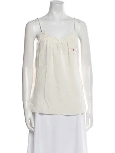 Pre-owned 3.1 Phillip Lim Silk Scoop Neck Top In Neutral