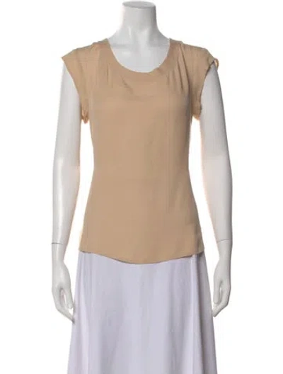 Pre-owned 3.1 Phillip Lim Silk Scoop Neck Top In Neutral