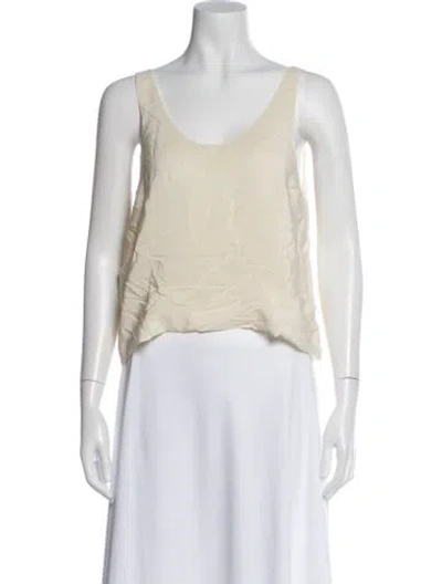 Pre-owned 3.1 Phillip Lim Silk Scoop Neck Top In Neutral