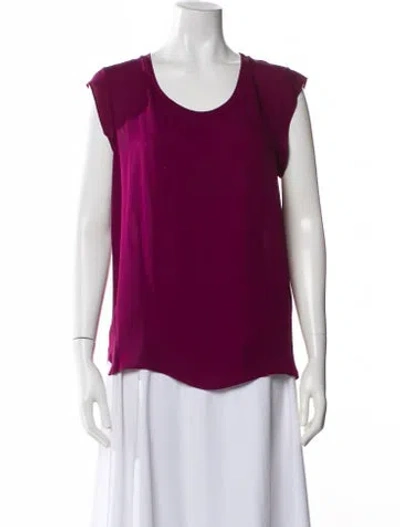 Pre-owned 3.1 Phillip Lim Silk Scoop Neck Top In Purple
