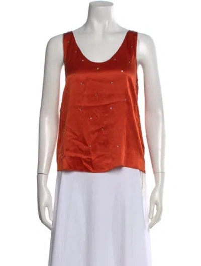 Pre-owned 3.1 Phillip Lim Silk Scoop Neck Top In Red