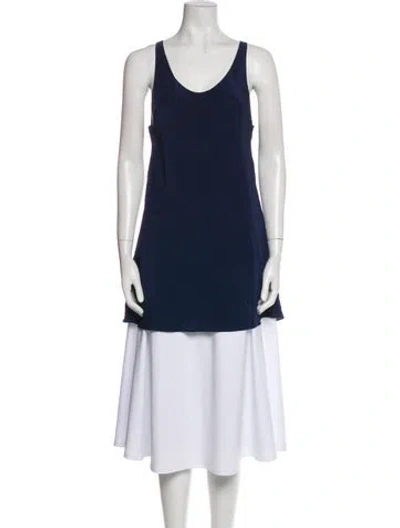 Pre-owned 3.1 Phillip Lim Silk Scoop Neck Tunic In Blue