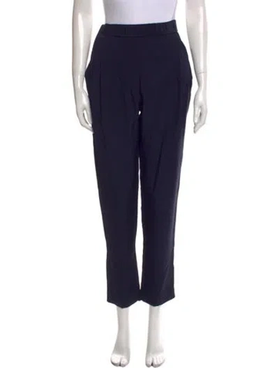 Pre-owned 3.1 Phillip Lim Silk Straight Leg Pants In Blue