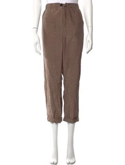 Pre-owned 3.1 Phillip Lim Silk Straight Leg Pants In Brown