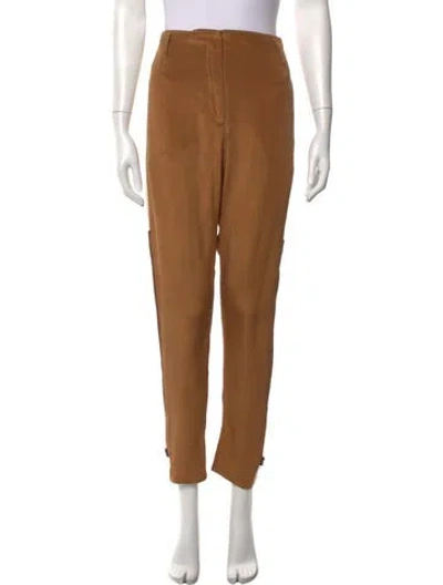 Pre-owned 3.1 Phillip Lim Silk Straight Leg Pants In Brown