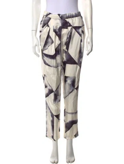 Pre-owned 3.1 Phillip Lim Silk Straight Leg Pants In Neutrals