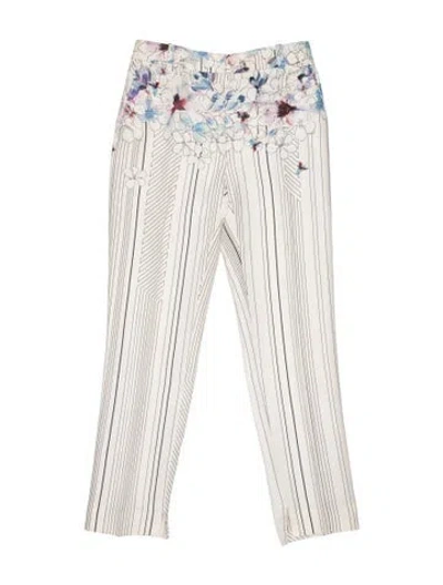 Pre-owned 3.1 Phillip Lim Silk Straight Leg Pants In White