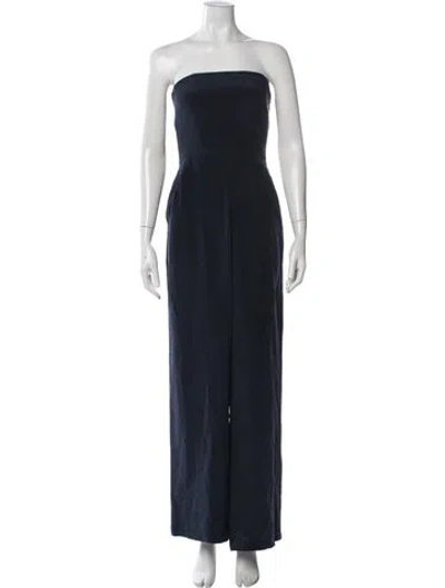 Pre-owned 3.1 Phillip Lim Silk Strapless Jumpsuit In Blue