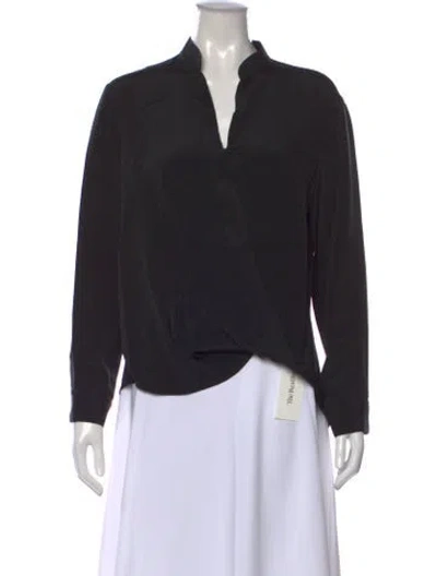 Pre-owned 3.1 Phillip Lim Silk V-neck Blouse In Blue