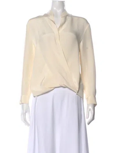 Pre-owned 3.1 Phillip Lim Silk V-neck Blouse In Neutral