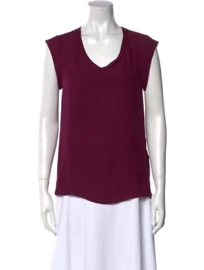 Pre-owned 3.1 Phillip Lim Silk V-neck Blouse In Purple