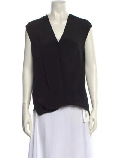 Pre-owned 3.1 Phillip Lim Silk V-neck Blouse W/ Tags In Black