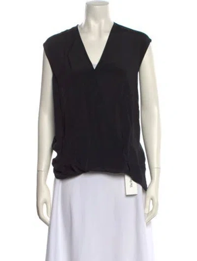 Pre-owned 3.1 Phillip Lim Silk V-neck Blouse W/ Tags In Black