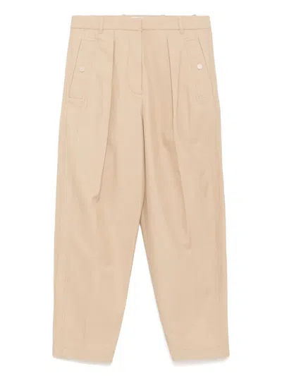 3.1 Phillip Lim Single-pleated Tapered Trousers In Brown