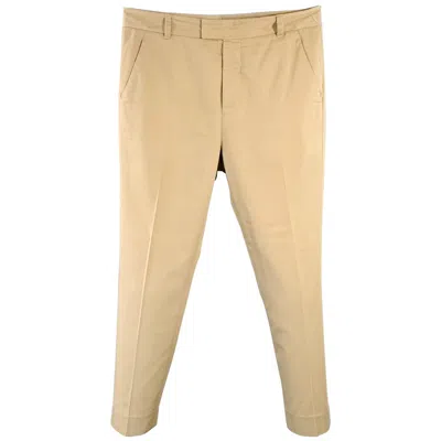 Pre-owned 3.1 Phillip Lim Size 32 Tan Twill Polyester Cotton Flat Front Tapered Casual Pants In Brown