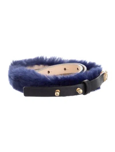 Pre-owned 3.1 Phillip Lim Skinny Leather Belt In Blue