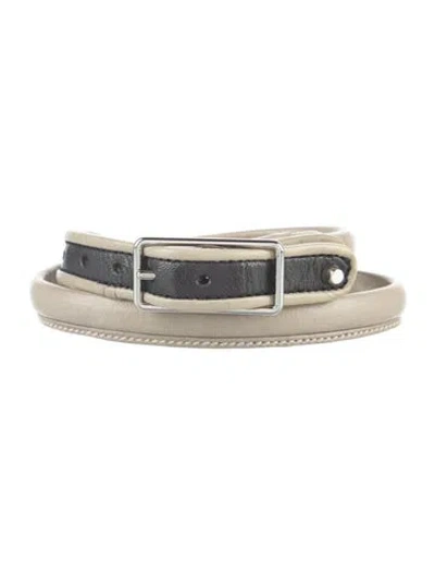 Pre-owned 3.1 Phillip Lim Skinny Leather Belt In Gray