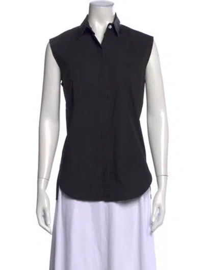 Pre-owned 3.1 Phillip Lim Sleeveless Button-up Top In Black