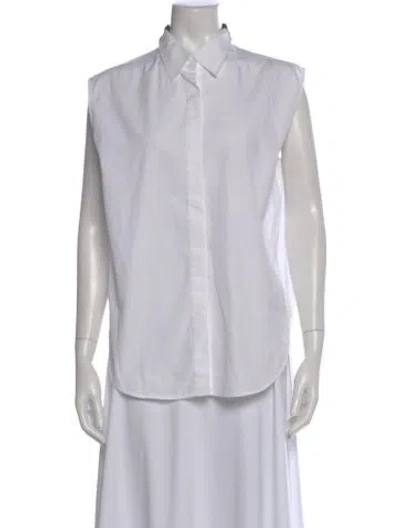 Pre-owned 3.1 Phillip Lim Sleeveless Button-up Top In Gray