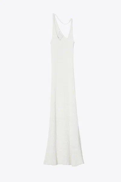 3.1 Phillip Lim Sleeveless Cotton Blend U-neck Knit Dress In White